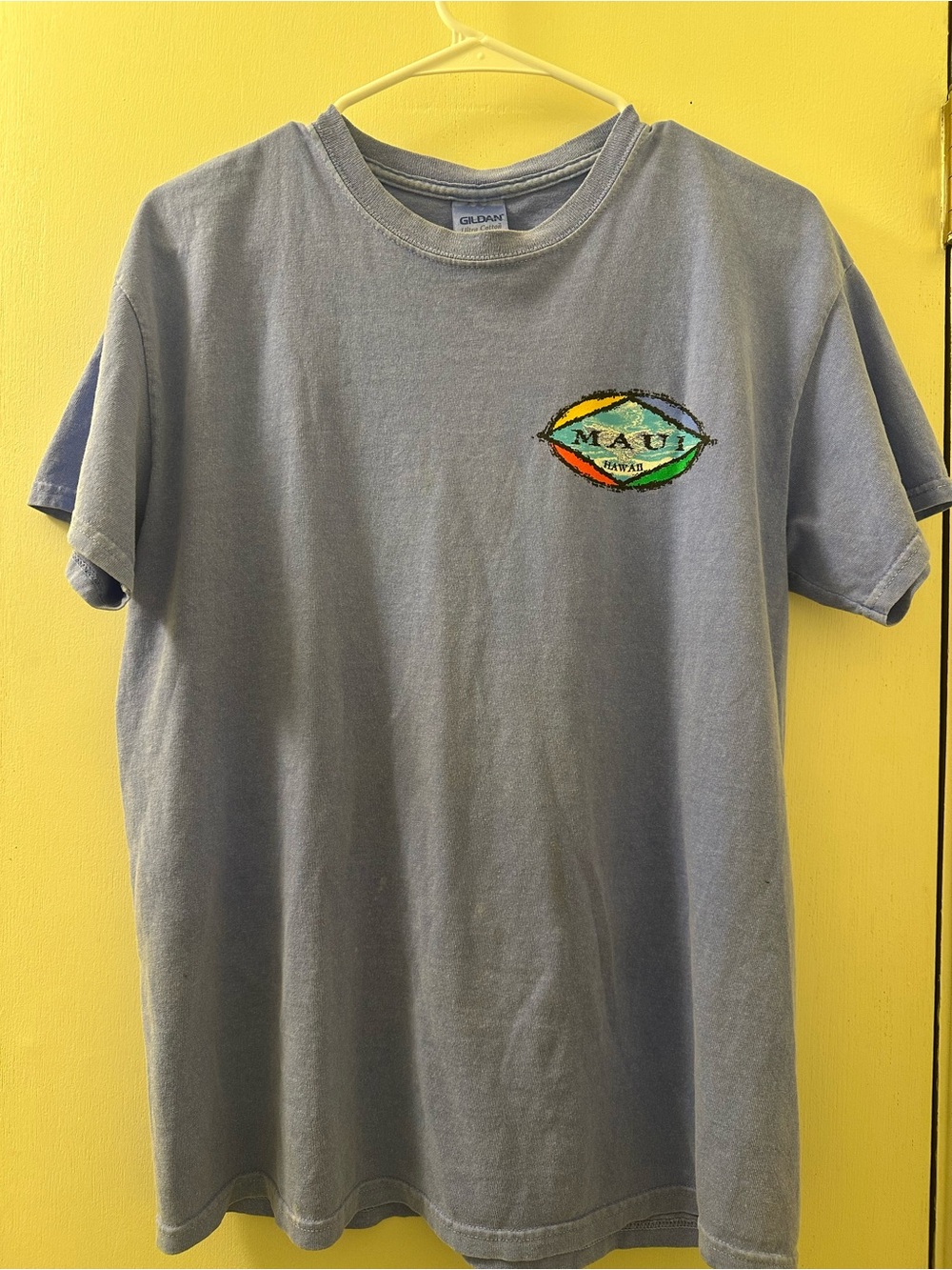 Maui Hawaii Graphic T Shirt Blue Gildan Ultra Cotton Men’s Medium Tee